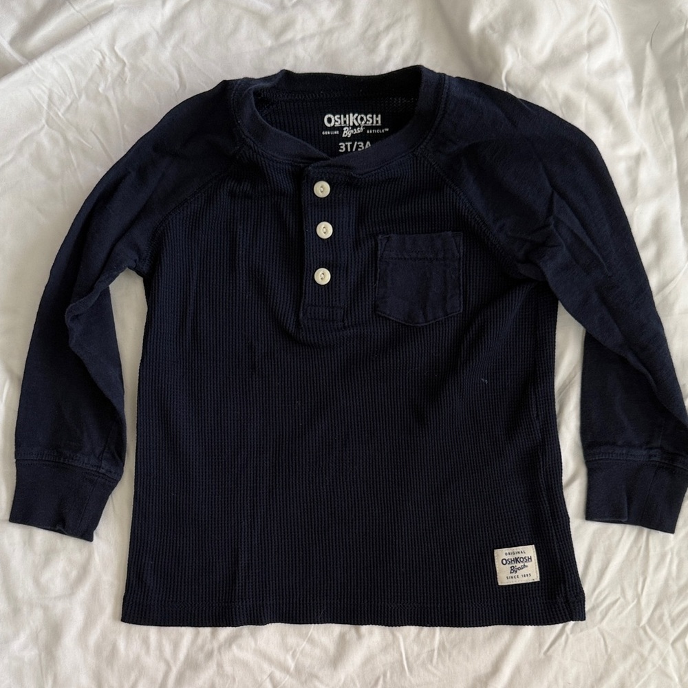 OshKosh B'gosh Dark Blue Long Sleeve Tee